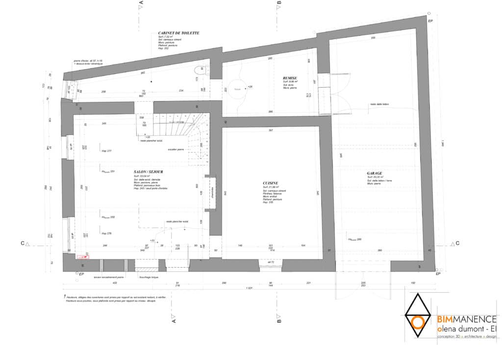 Etat des lieux Conception 3D BIM Manence Olena Dumont Architecte concept projet bim modeling design (1)