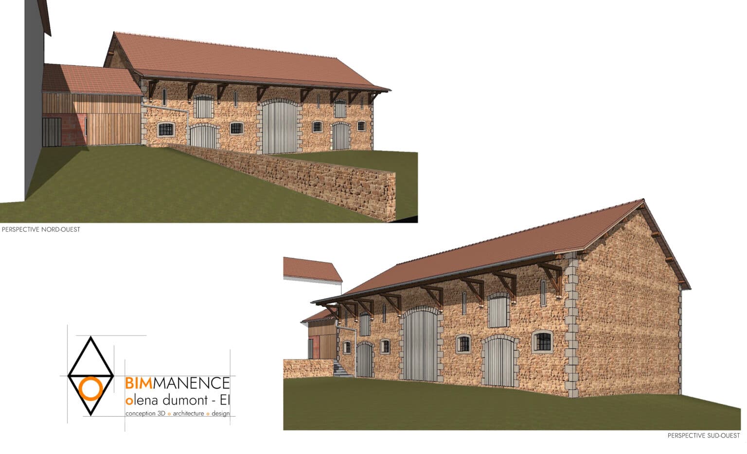 Etat des lieux Conception 3D BIM Manence Olena Dumont Architecte concept projet bim modeling design (12) dépôt permis de construire