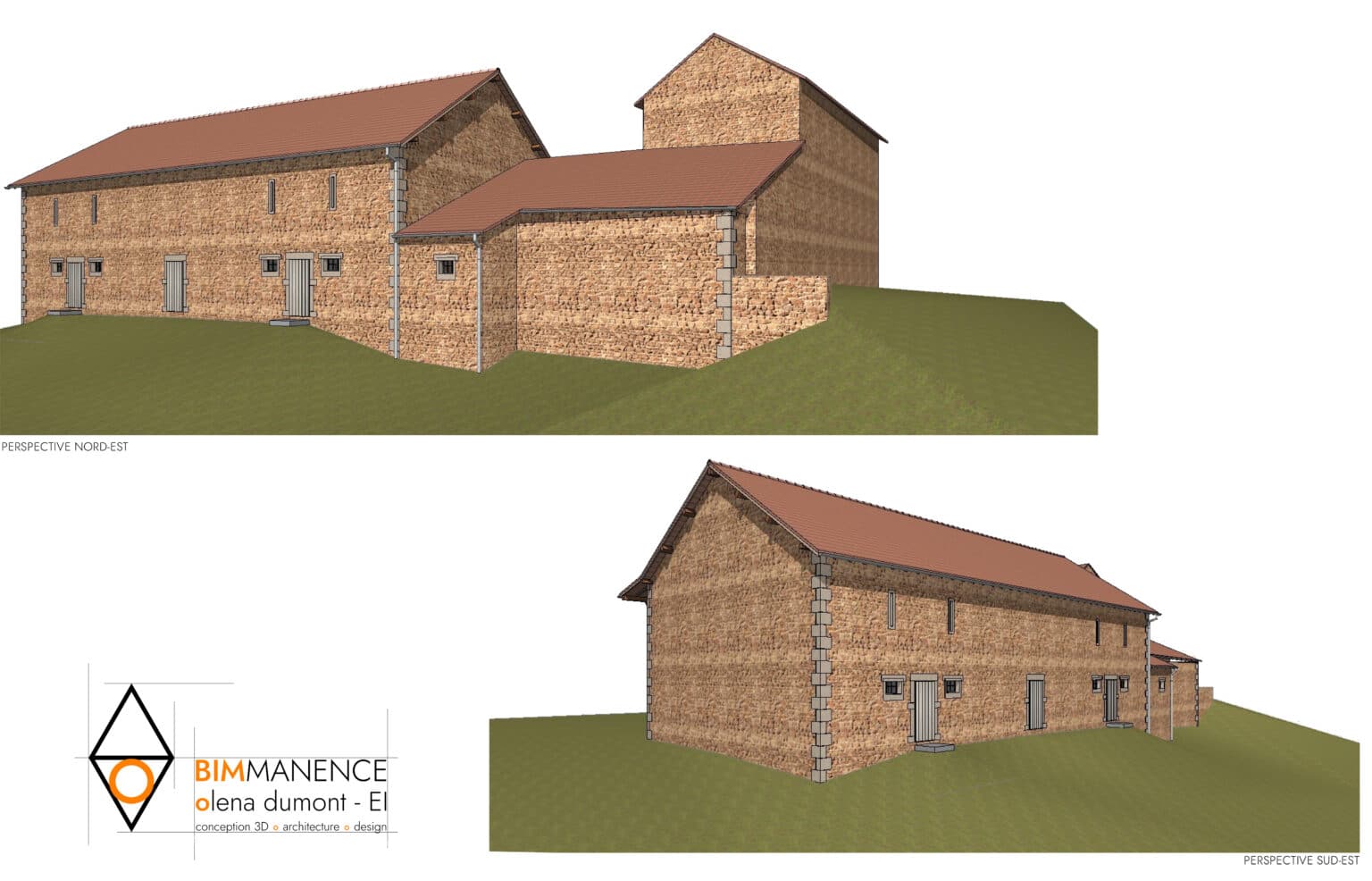 Etat des lieux Conception 3D BIM Manence Olena Dumont Architecte concept projet bim modeling design (13) dépôt permis de construire