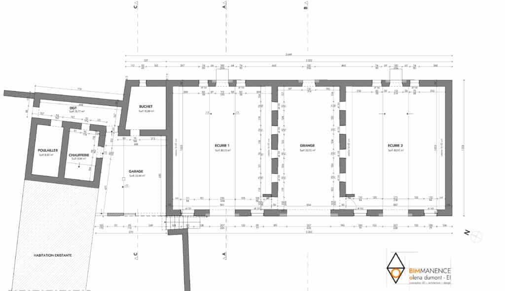 Etat des lieux Conception 3D BIM Manence Olena Dumont Architecte concept projet bim modeling design (1)