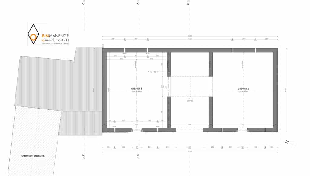 Etat des lieux Conception 3D BIM Manence Olena Dumont Architecte concept projet bim modeling design (8)