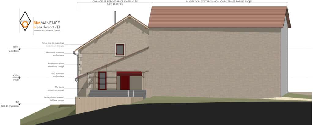 Olena Dumont Architecte Architecture Design Conception 3D Bim modeling Permis de construire 71