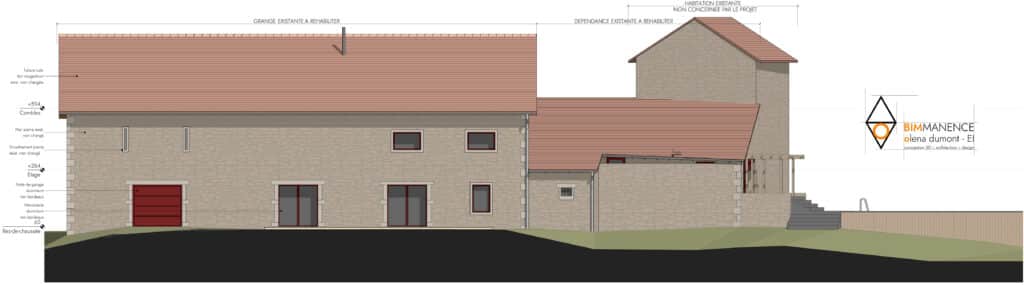 Olena Dumont Architecte Architecture Design Conception 3D Bim modeling Permis de construire 71