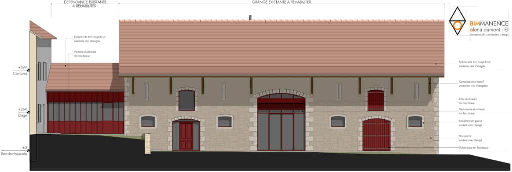 Olena Dumont Architecte Architecture Design Conception 3D Bim modeling Permis de construire 71