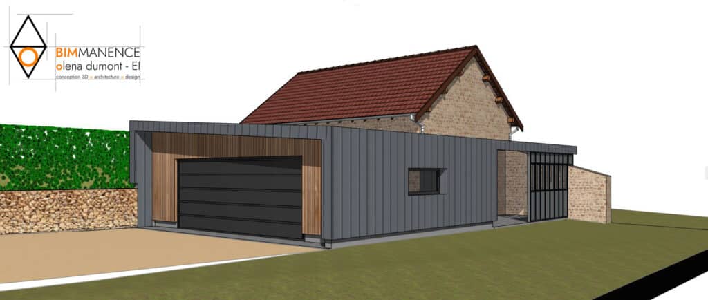Mission conception 3D BIM Manence Olena Dumont Architecte D concept projet modeling design (1) dépôt permis de construire
