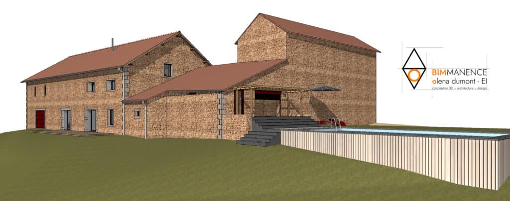 Mission conception 3D BIM Manence Olena Dumont Architecte D concept projet modeling design (1) dépôt permis de construire