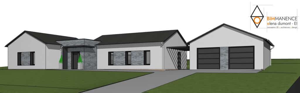 Mission conception 3D BIM Manence Olena Dumont Architecte D concept projet modeling design (1) dépôt permis de construire