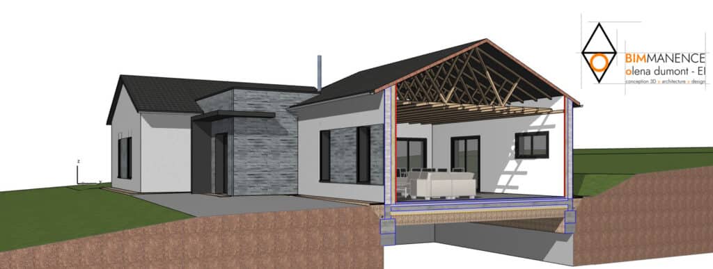 Mission conception 3D BIM Manence Olena Dumont Architecte D concept projet modeling design (1) dépôt permis de construire