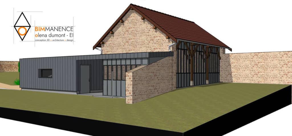 Mission conception 3D BIM Manence Olena Dumont Architecte D concept projet modeling design (1) dépôt permis de construire