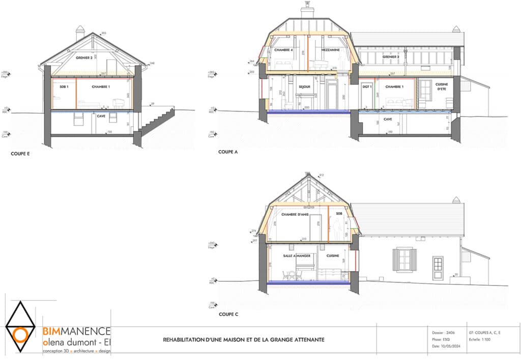 Olena Dumont Architecte Architecture Design Conception 3D Bim modeling Permis de construire 71