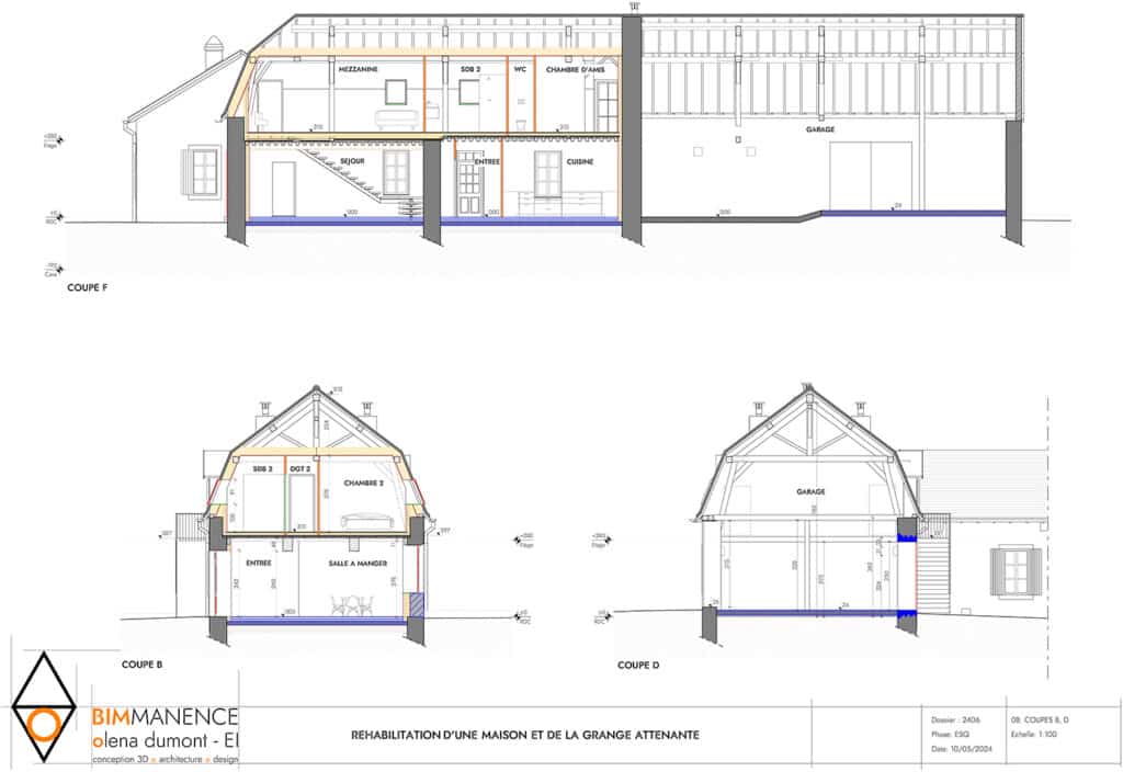 Olena Dumont Architecte Architecture Design Conception 3D Bim modeling Permis de construire 71