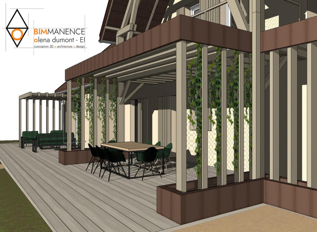 Olena Dumont Architecte Architecture Design Conception 3D Bim modeling Permis de construire 71