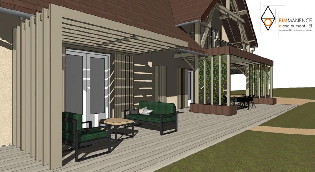 Olena Dumont Architecte Architecture Design Conception 3D Bim modeling Permis de construire 71