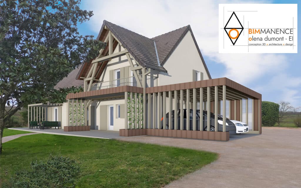 Olena Dumont Architecte Architecture Design Conception 3D Bim modeling Permis de construire 71