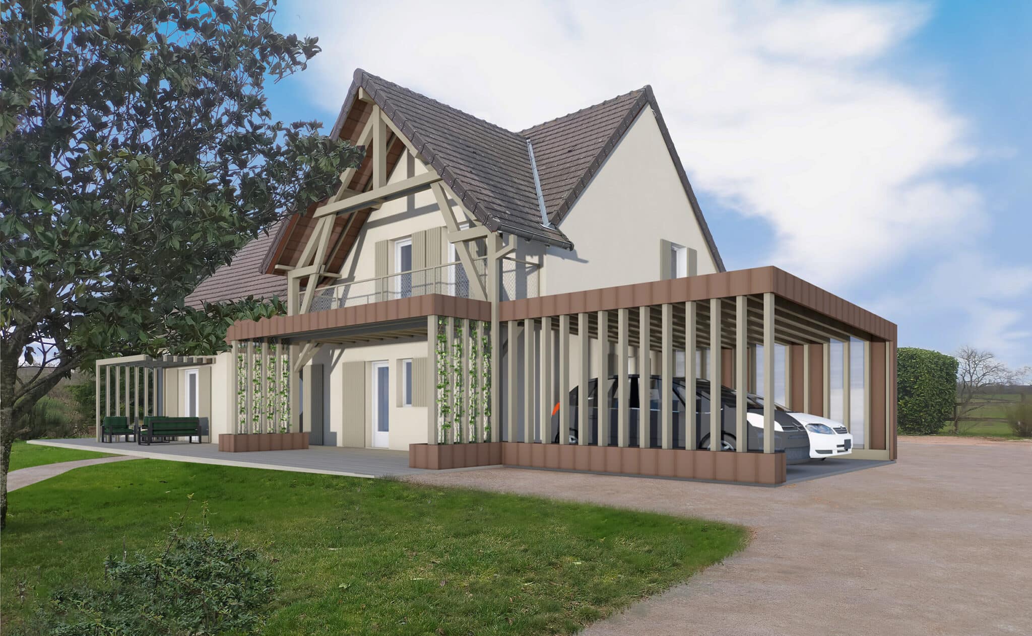 1 - apres BimManence Olena Dumont Architecte Architecture Design Conception 3D Bim modeling Permis de construire 71