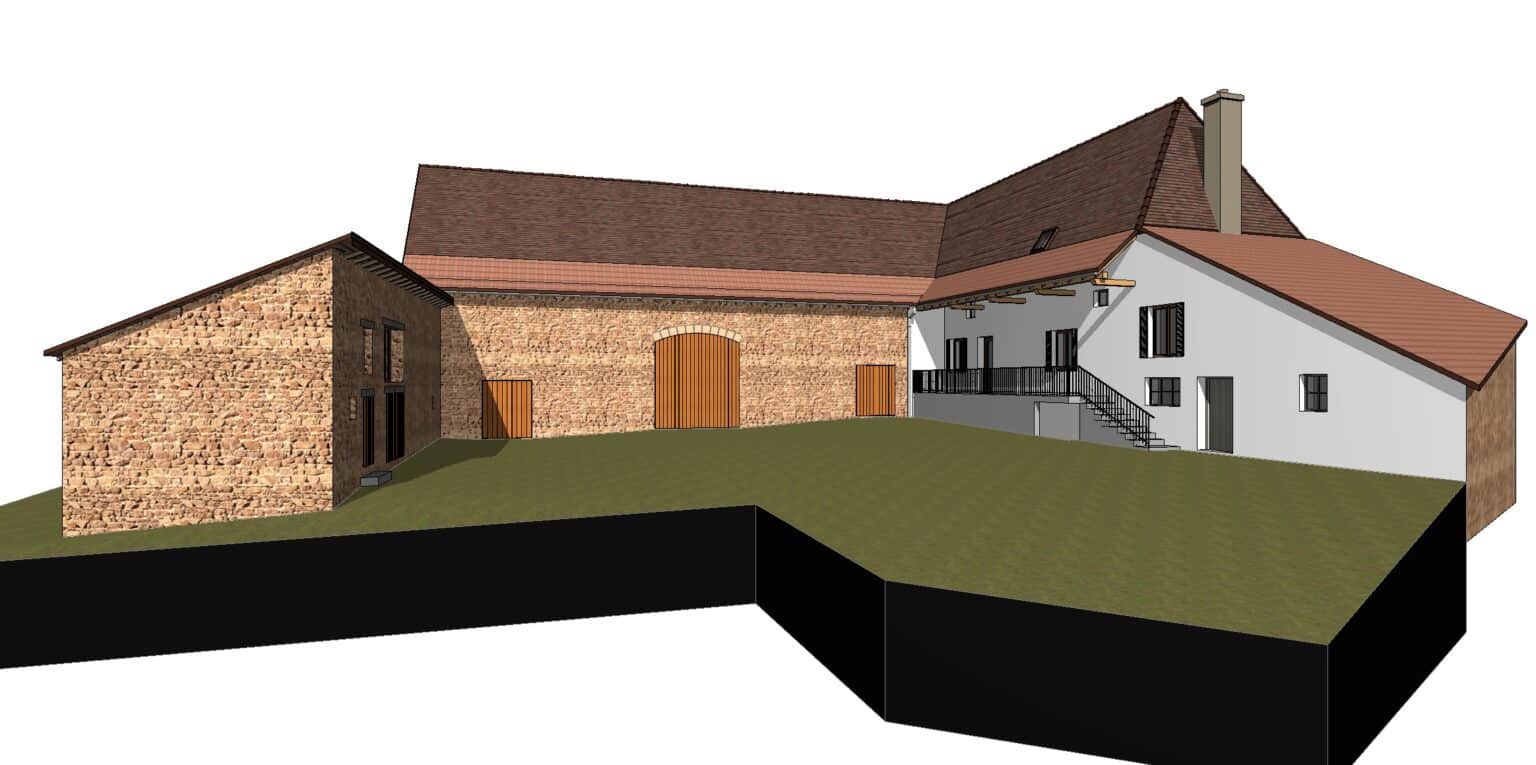 2 Etat des lieux Conception 3D BIMManence Olena Dumont Architecte concept projet bim modeling design dépôt permis de construire