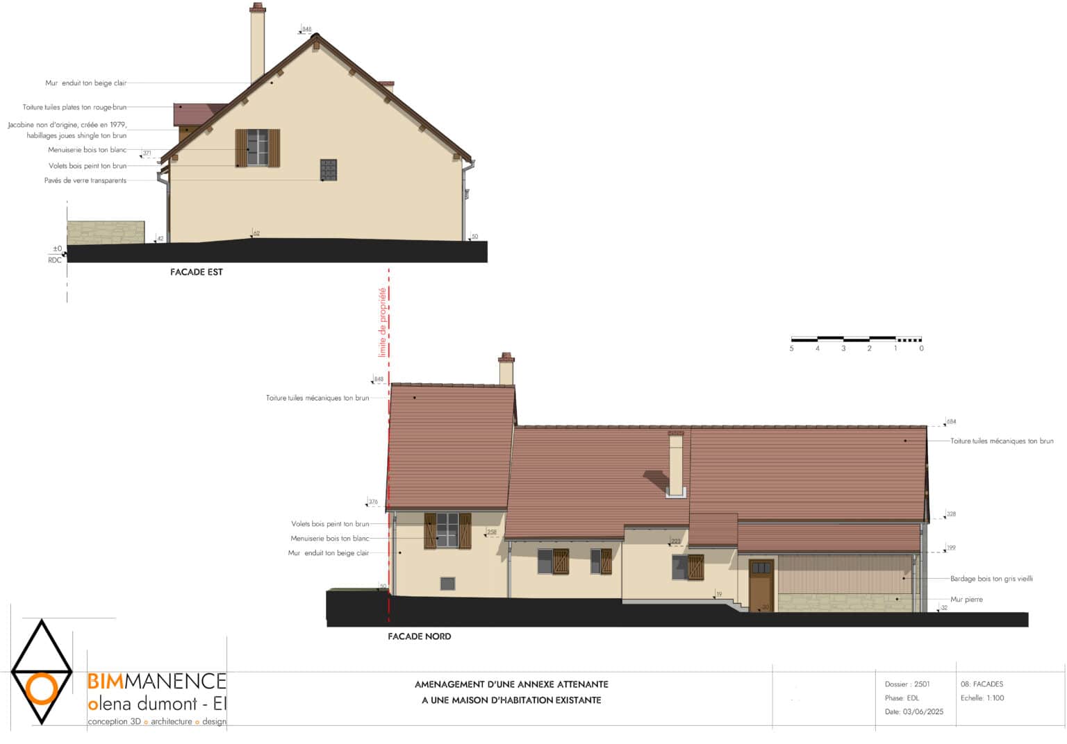 6 Etat des lieux Conception 3D BIMManence Olena Dumont Architecte concept projet bim modeling design dépôt permis de construire
