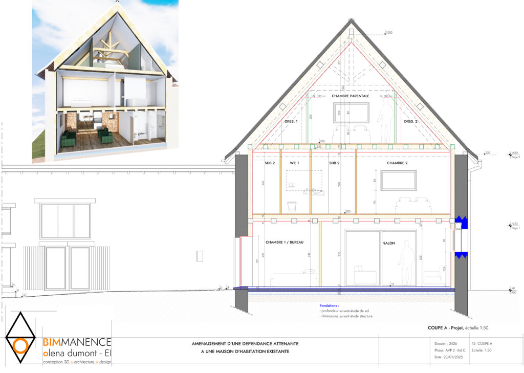 avp 10 Olena Dumont Architecte Architecture Design Conception 3D Bim modeling Permis de construire 71 BimManence Mission avant projet