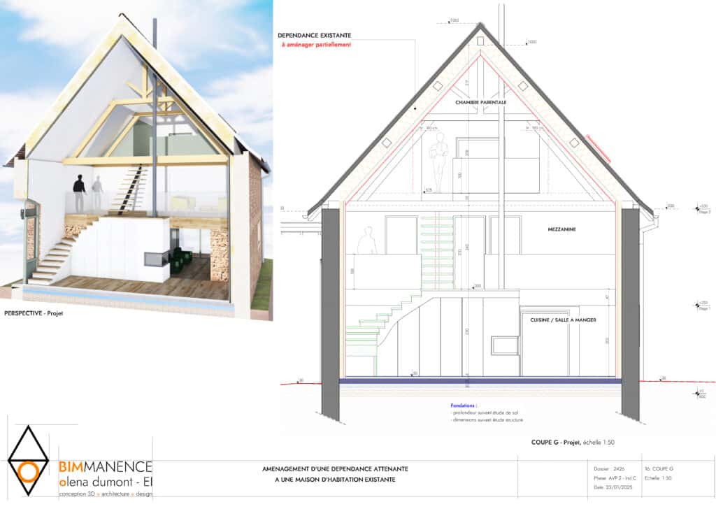 avp 11 Olena Dumont Architecte Architecture Design Conception 3D Bim modeling Permis de construire 71 BimManence Mission avant projet