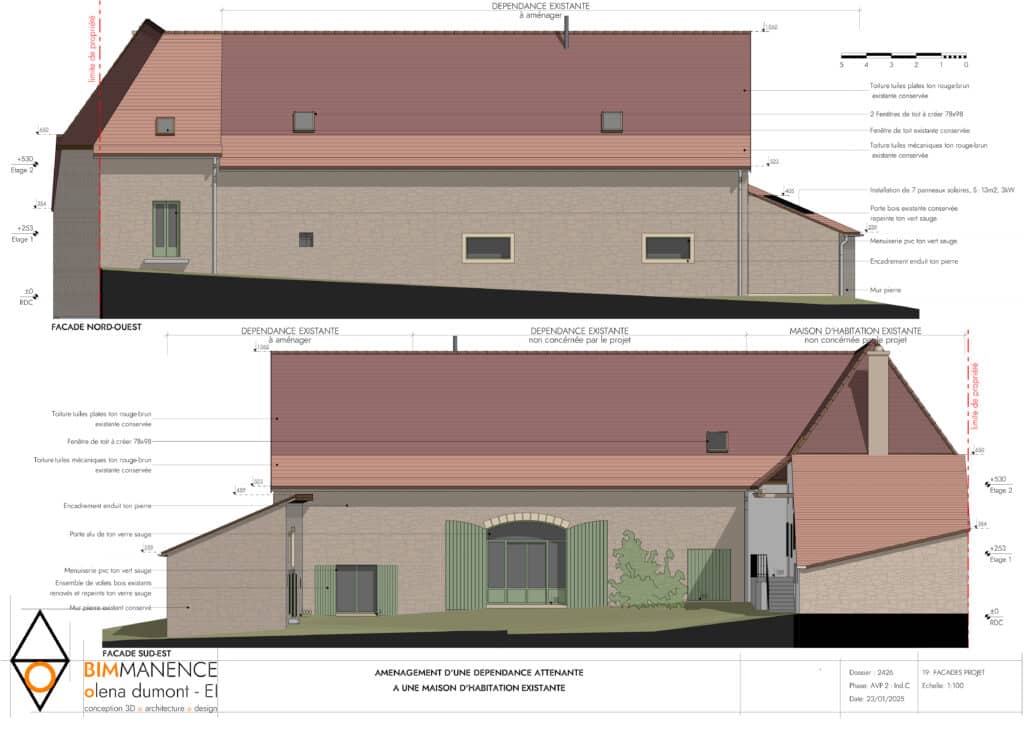 avp 12 Olena Dumont Architecte Architecture Design Conception 3D Bim modeling Permis de construire 71 BimManence Mission avant projet