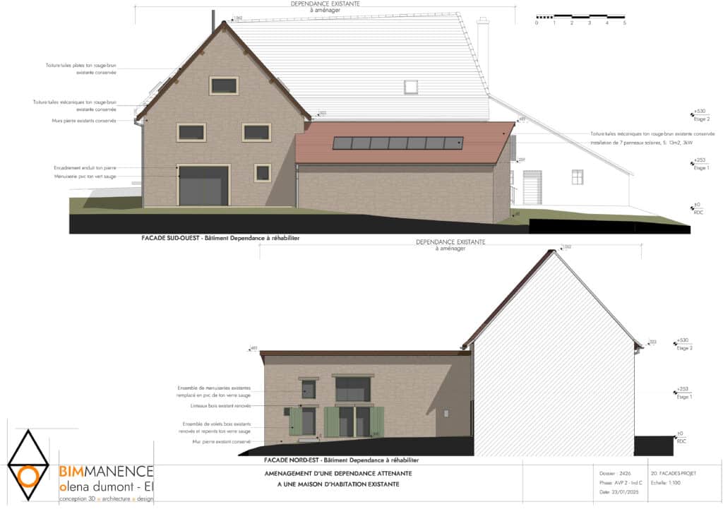 avp 13 Olena Dumont Architecte Architecture Design Conception 3D Bim modeling Permis de construire 71 BimManence Mission avant projet