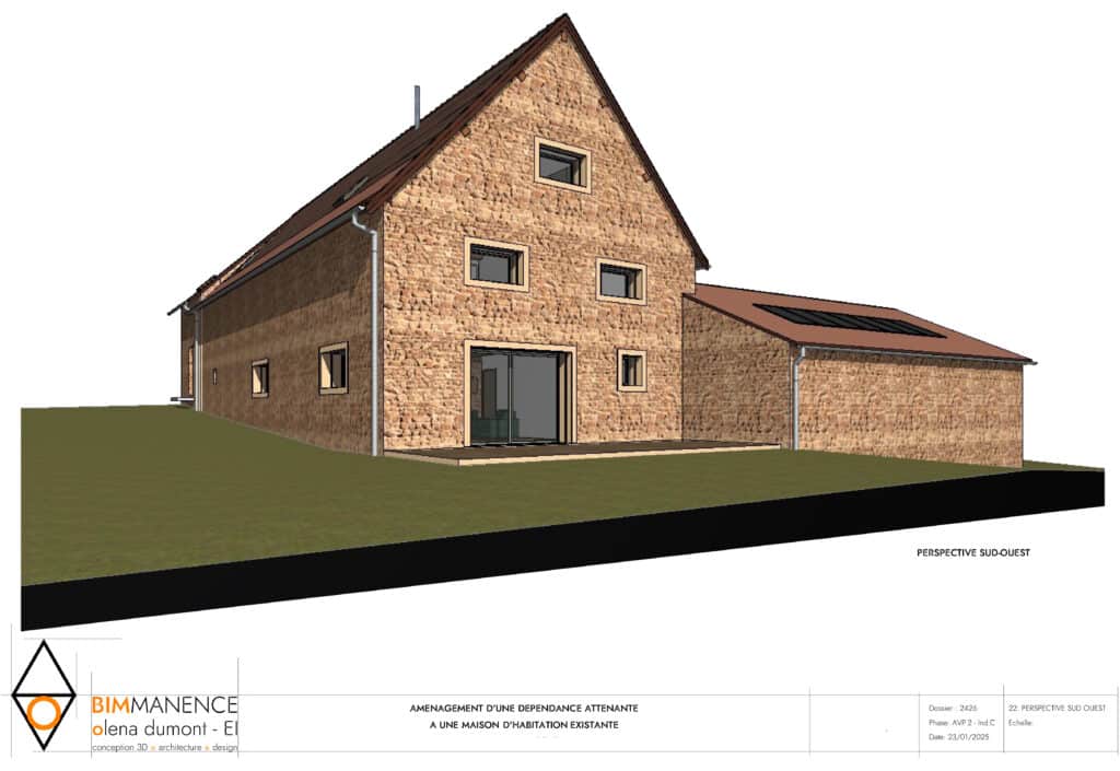 avp 14 Olena Dumont Architecte Architecture Design Conception 3D Bim modeling Permis de construire 71 BimManence Mission avant projet