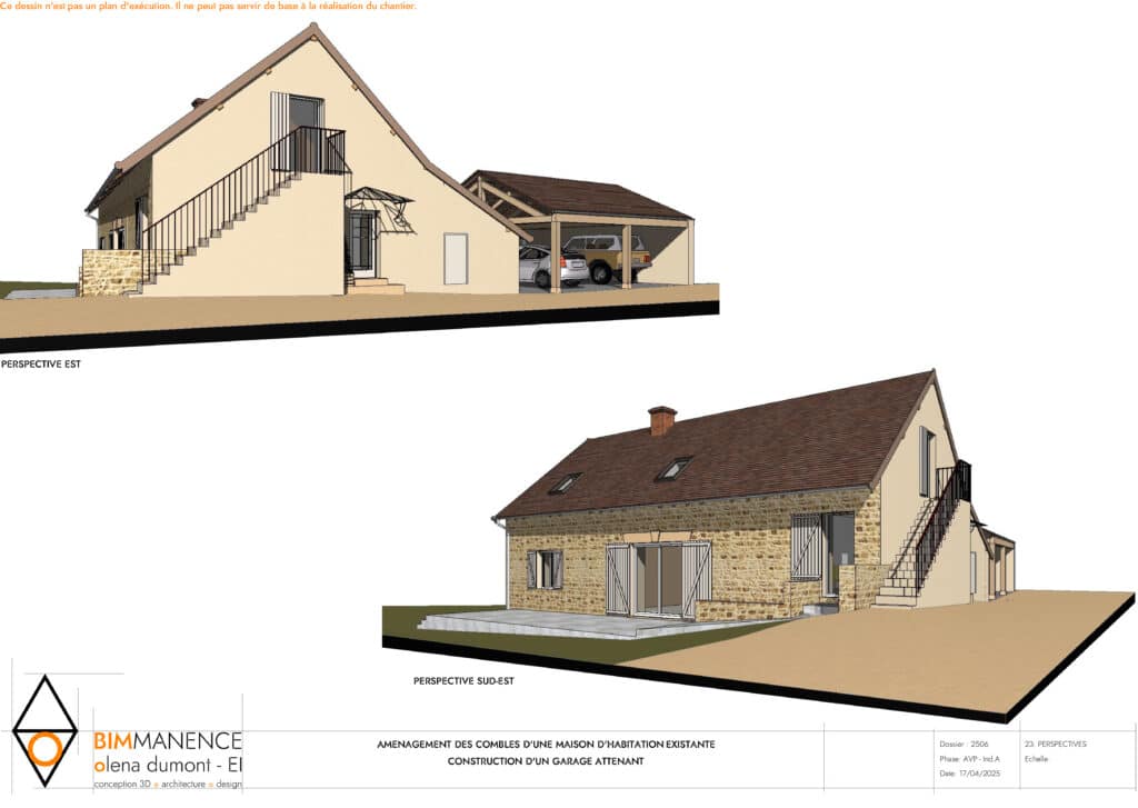 avp 4 Olena Dumont Architecte Architecture Design Conception 3D Bim modeling Permis de construire 71 BimManence Mission avant projet