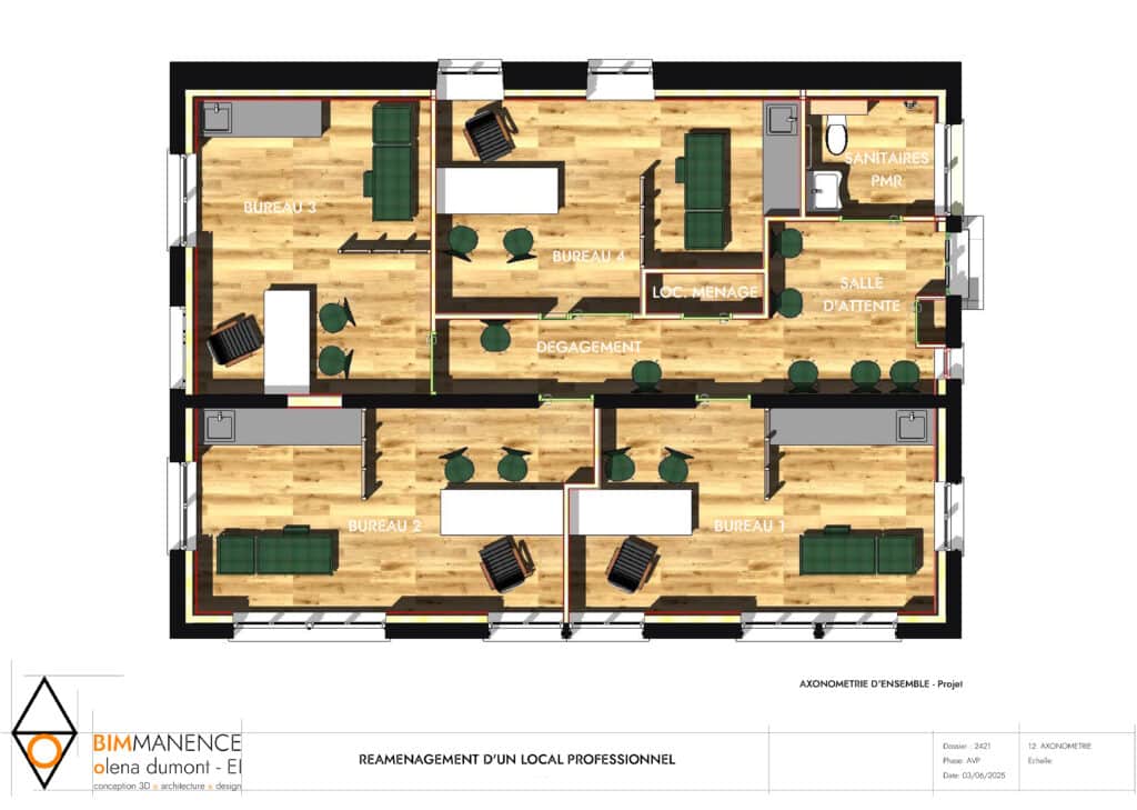 avp 6-1 Olena Dumont Architecte Architecture Design Conception 3D Bim modeling Permis de construire 71 BimManence Mission avant projet