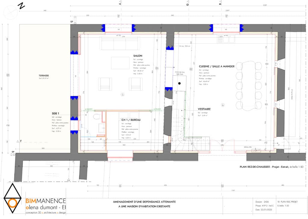 avp 7 Olena Dumont Architecte Architecture Design Conception 3D Bim modeling Permis de construire 71 BimManence Mission avant projet