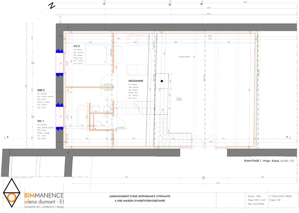 avp 8 Olena Dumont Architecte Architecture Design Conception 3D Bim modeling Permis de construire 71 BimManence Mission avant projet